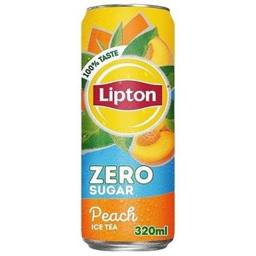 Lipton Ice Tea Zero 320Ml-Peach, 24 Pieces Per Carton
